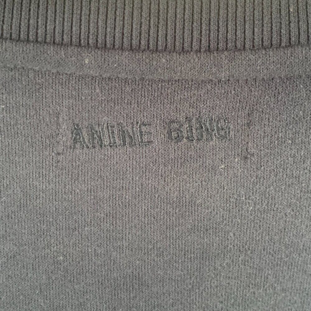 Anine Bing Navy Sweatshirt with Mustard Graphic - Picture 5 of 7